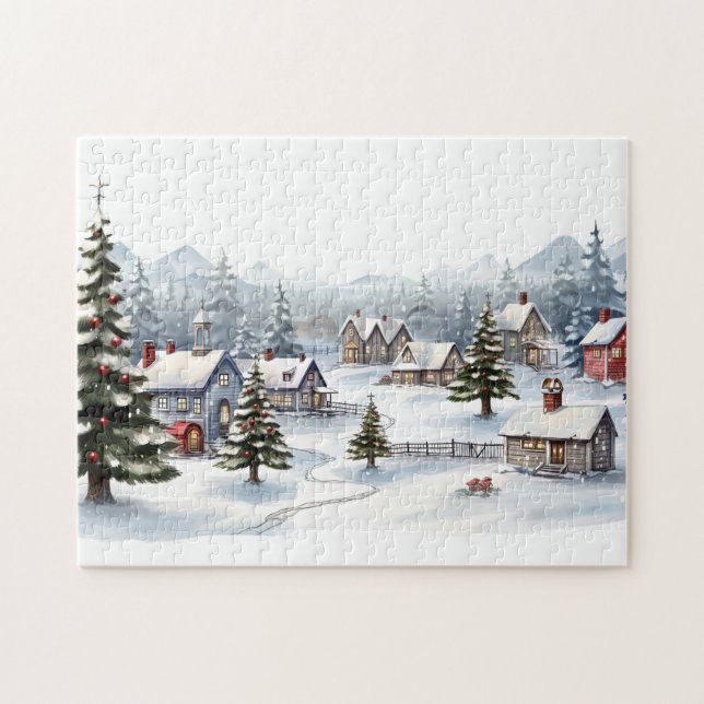 Vintage Merry Christmas Jigsaw Puzzle (Horizontal)