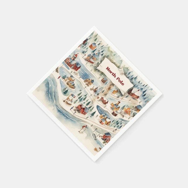 Vintage Merry Christmas Napkin (Corner)