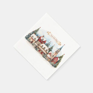 Vintage Merry Christmas Napkin