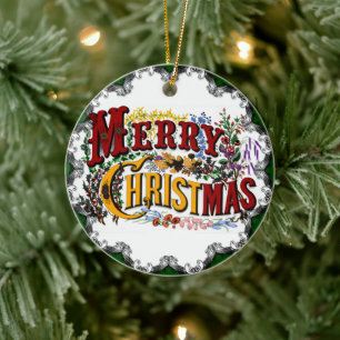 Vintage Merry Christmas Ornament