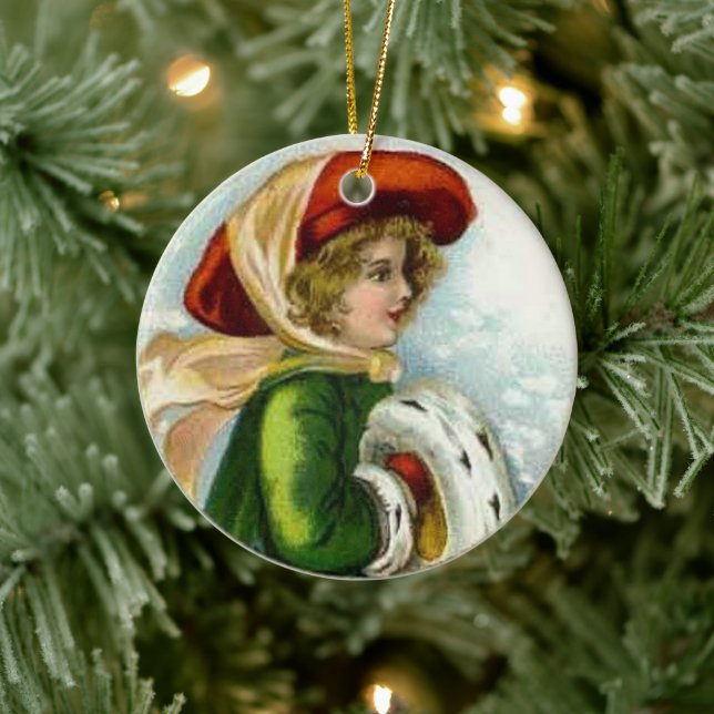 Vintage Merry Christmas Ornament (Tree)