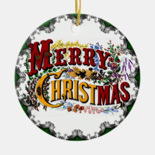 Vintage Merry Christmas Ornament