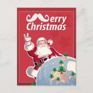 Vintage Merry Christmas Post Card with Santa Claus