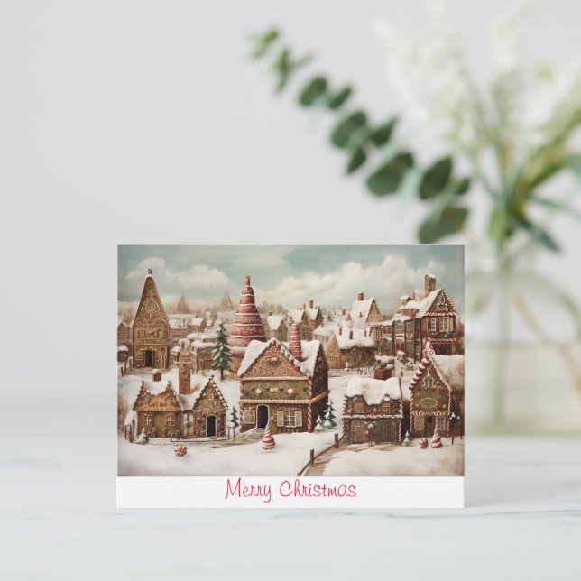 Vintage Merry Christmas Postcard (Standing Front)