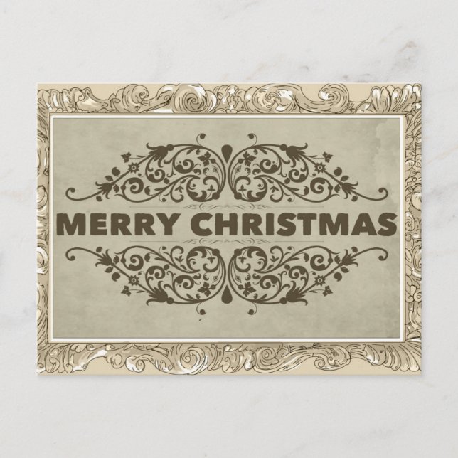 Vintage Merry Christmas Postcard (Front)