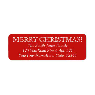 Vintage "MERRY CHRISTMAS!" Return Address Label