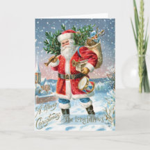 Vintage Merry Christmas Santa 