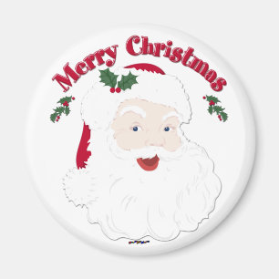 Vintage Merry Christmas Santa Magnet