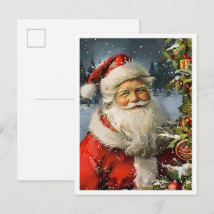 Vintage Merry Christmas Santa Postcard