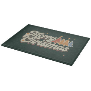 Vintage Merry Christmas Vacation Xmas Holiday Cutting Board
