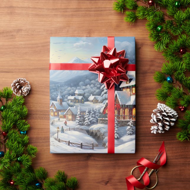 Vintage Merry Christmas Wrapping Paper (Holiday Gift)