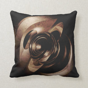 Vintage Metal Abstract Throw Pillow