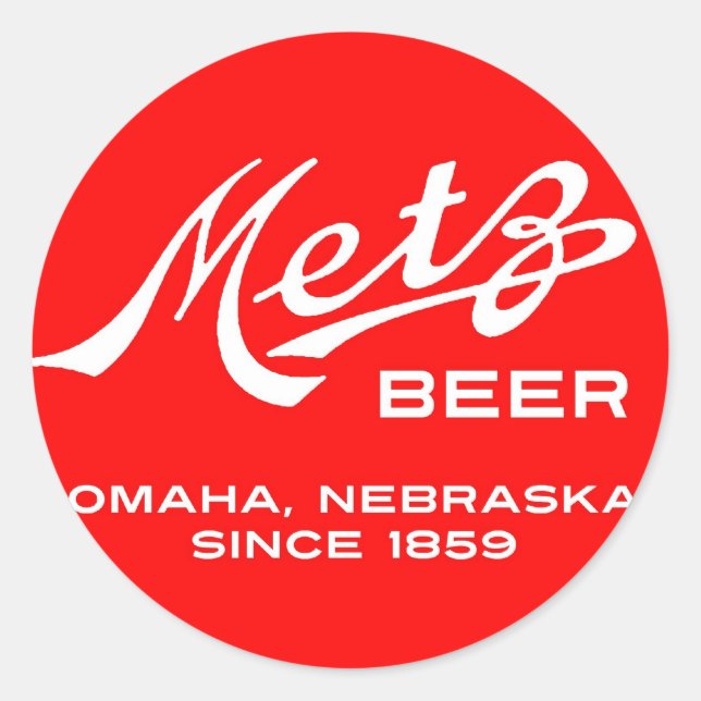 Vintage Metz Beer Stickers (Front)