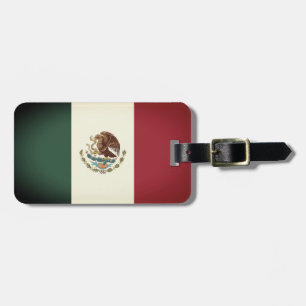 Vintage Mexican flag of Mexico travel luggage tags