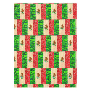 Vintage Mexican Flag Tablecloth