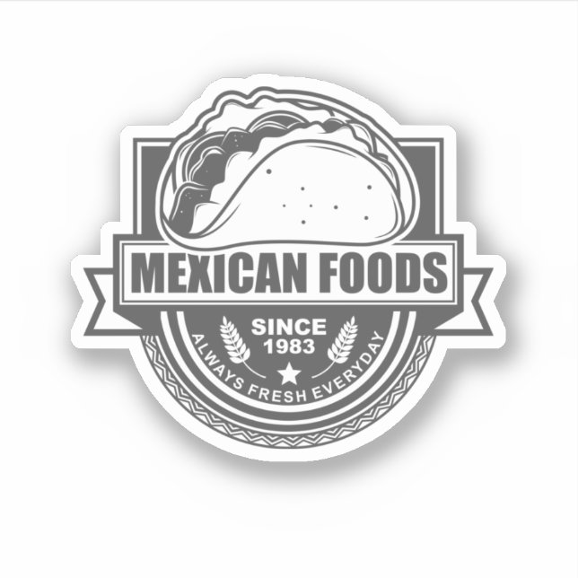 Vintage Mexican food logo,  (Front)