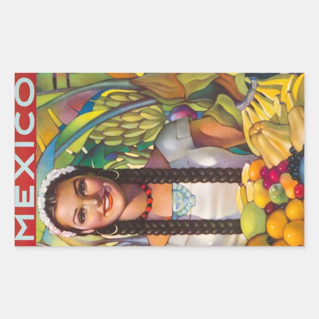 Vintage Mexican Fruit Sticker (Front)
