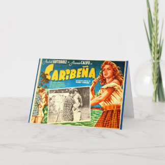 Vintage Mexican movie poster greeting card