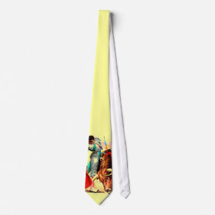Vintage Mexico Bullfight Poster Art Bull Fight Tie