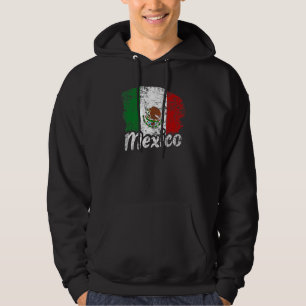 Vintage Mexico Mexican Flag Pride Hoodie