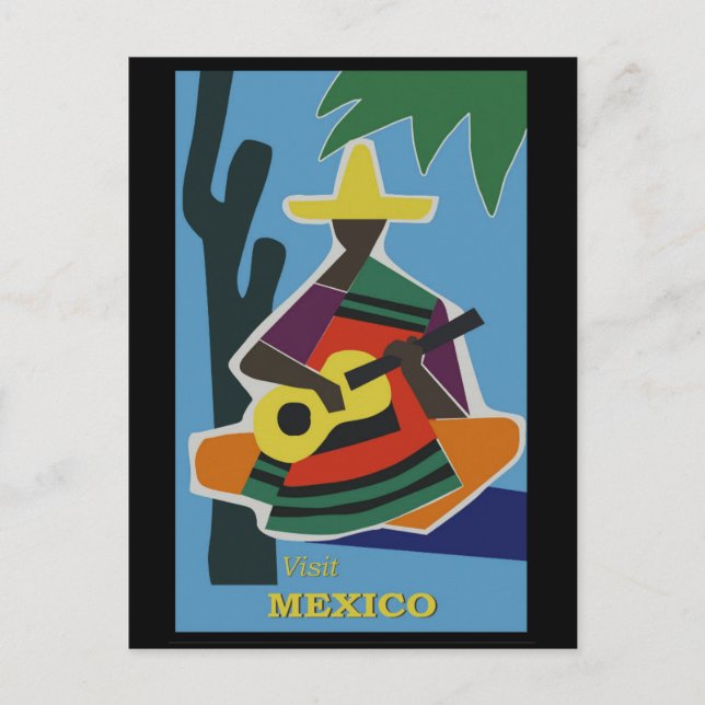 Vintage Mexico Mexican Tourism Travel Postcard (Front)