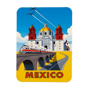 Vintage Mexico travel Magnet