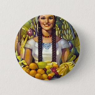 Vintage Mexico Travel Tourism Advertisement 2 Inch Round Button