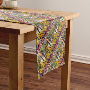 Vintage Mexico Travel Tourism Advertisement Short Table Runner