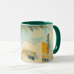 Vintage Miami Art Deco travel Mug