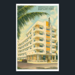 Vintage Miami Art Deco Travel Poster<br><div class="desc">An Art Deco hotel - Winterhaven - on Ocean Drive on the famous Miami strip - from our Miami Beach Collection</div>