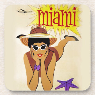 Vintage Miami Beach Coaster