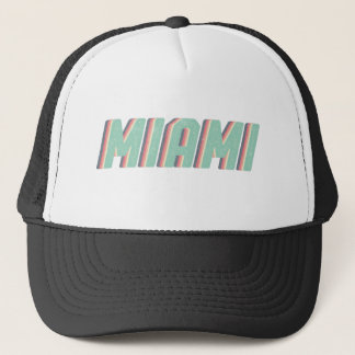 Vintage Miami Beach Florida Fl 80s Souvenir Retro Trucker Hat
