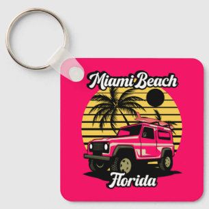 Vintage Miami Beach Florida Keychain