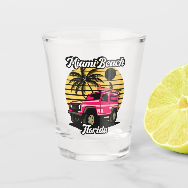 Vintage Miami Beach Florida Shot Glass (Front)