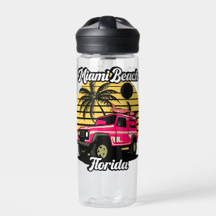 Vintage Miami Beach Florida Water Bottle