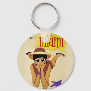 Vintage Miami Beach Keychain