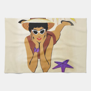 Vintage Miami Beach Kitchen Towel