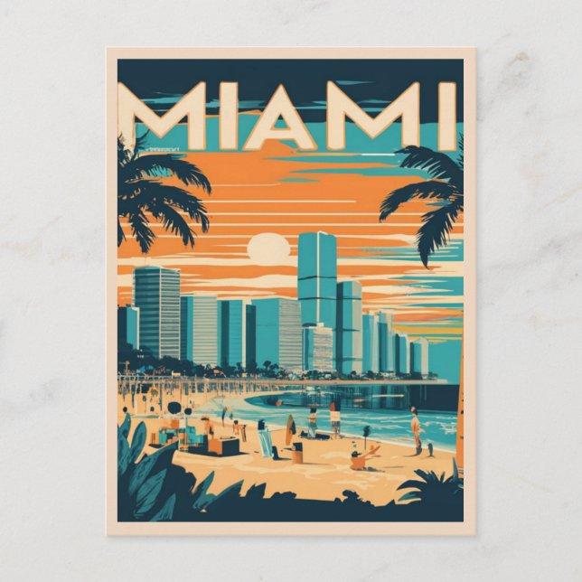 Vintage Miami Florida Postcard (Front)
