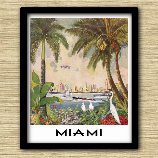Vintage Miami Florida Travel and Tourism Poster (Creator Uploaded)