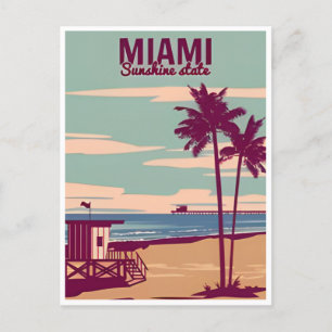 Vintage Miami Florida united states of america  Postcard
