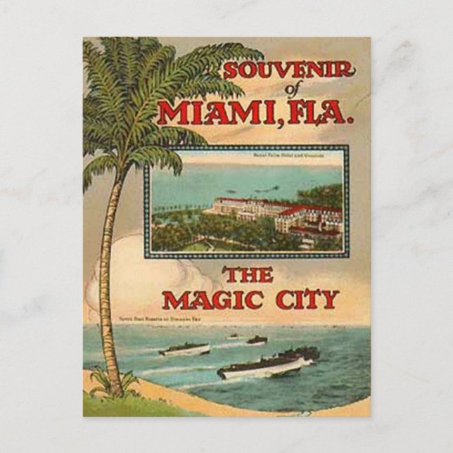 Vintage Miami, Florida, USA - Postcard (Front)