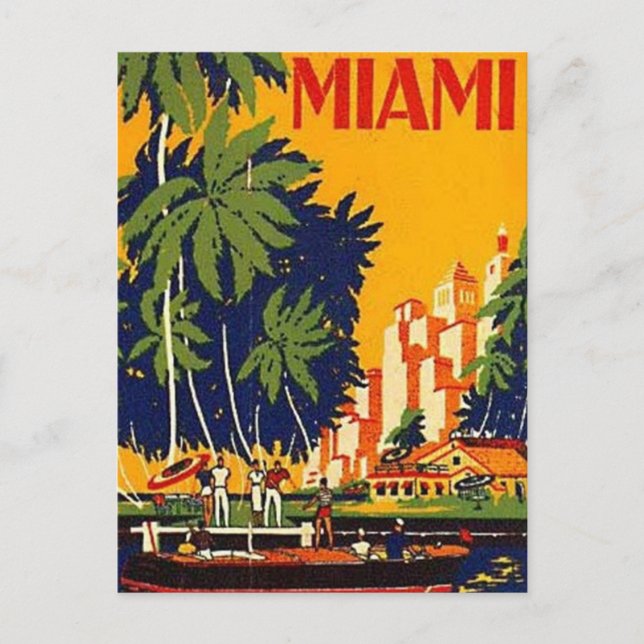 Vintage Miami, Florida, USA - Postcard (Front)