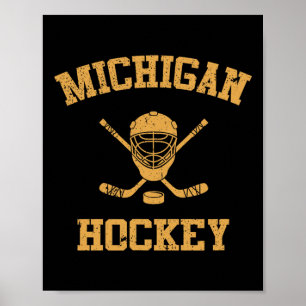 Vintage Michigan Hockey Poster