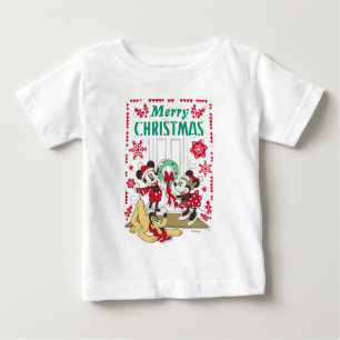 Vintage Mickey & Friends Merry Christmas Baby T-Shirt