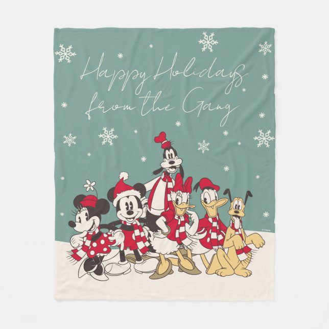 Vintage Mickey & Friends | Personalized Fleece Blanket (Front)