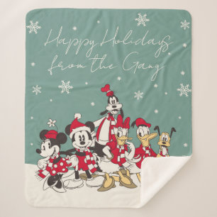 Vintage Mickey & Friends   Personalized Sherpa Blanket
