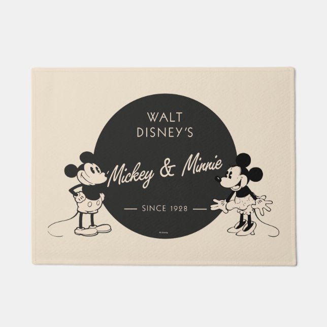 Vintage Mickey & Minnie Doormat (Front)