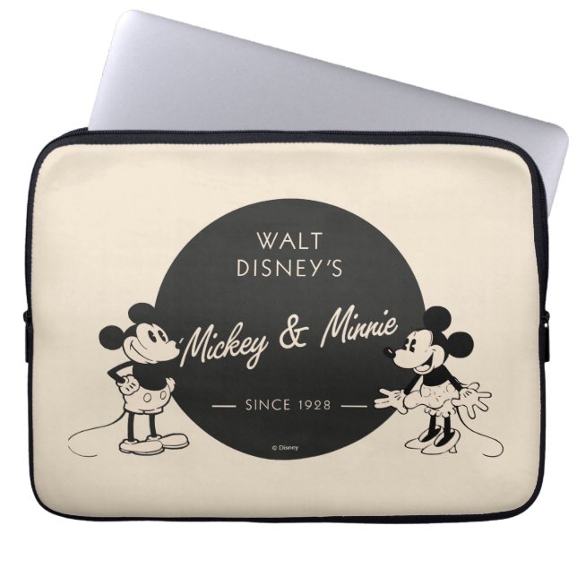 Vintage Mickey & Minnie Laptop Sleeve (Front)