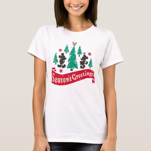 Vintage Mickey & Minnie | Season's Greetings T-Shirt (Front)