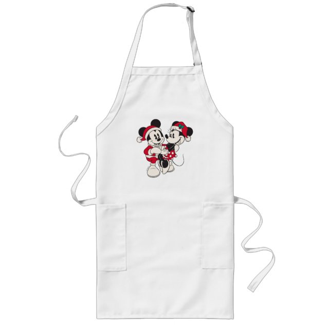Vintage Mickey & Minnie | Warm & Cozy Long Apron (Front)